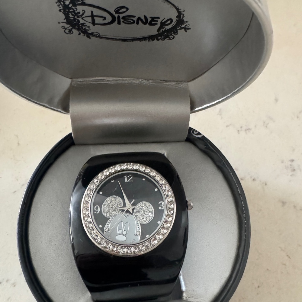 Disney Black and Silver Mickey Mouse Watch